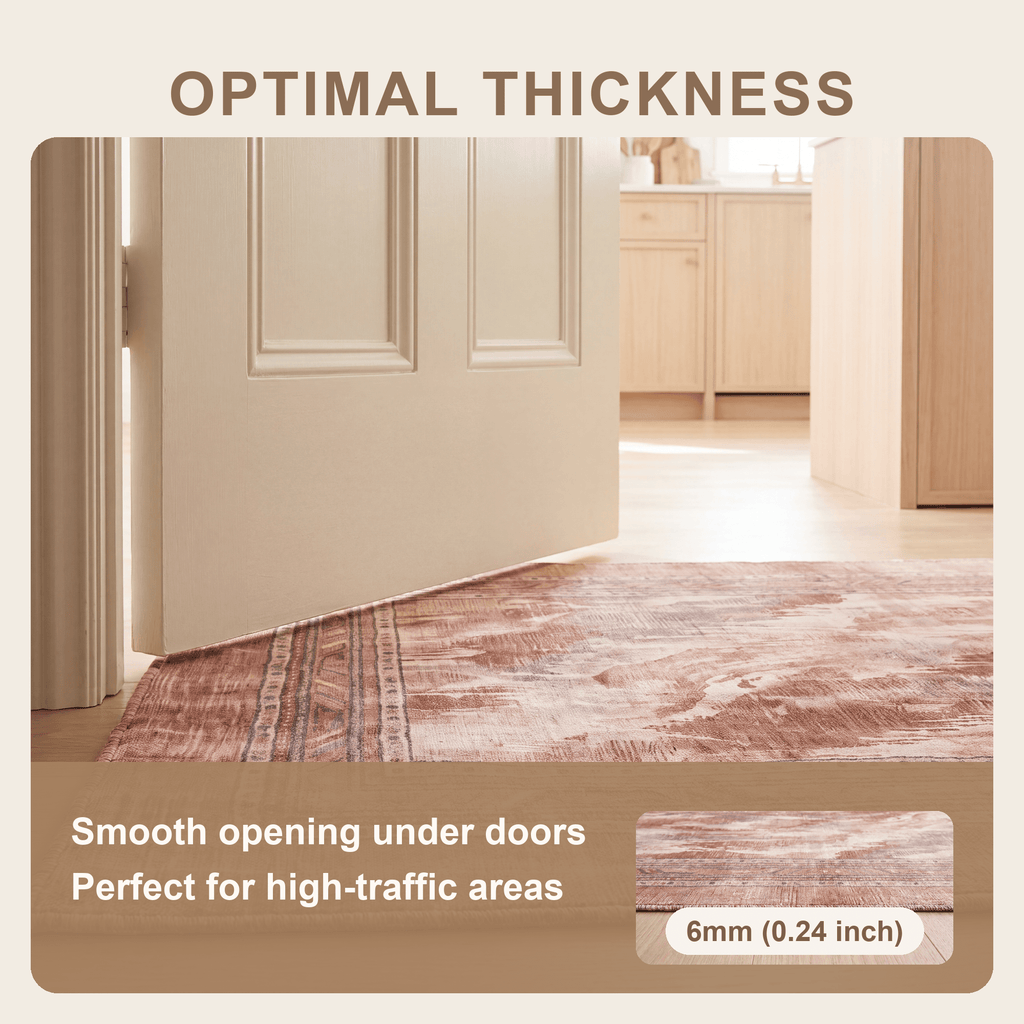 Knotgrass Modern Distressed Clay Rose Ash Solid Washable Indoor Outdoor Entryway Rug - RugzellaDigital Print RugRugzellaRugzellaBBB590-RECT-24x47-60x120cmRGZLLA178106Rectangle2' x 3'11" (60x120 cm)SHARED | Knotgrass feature thickness