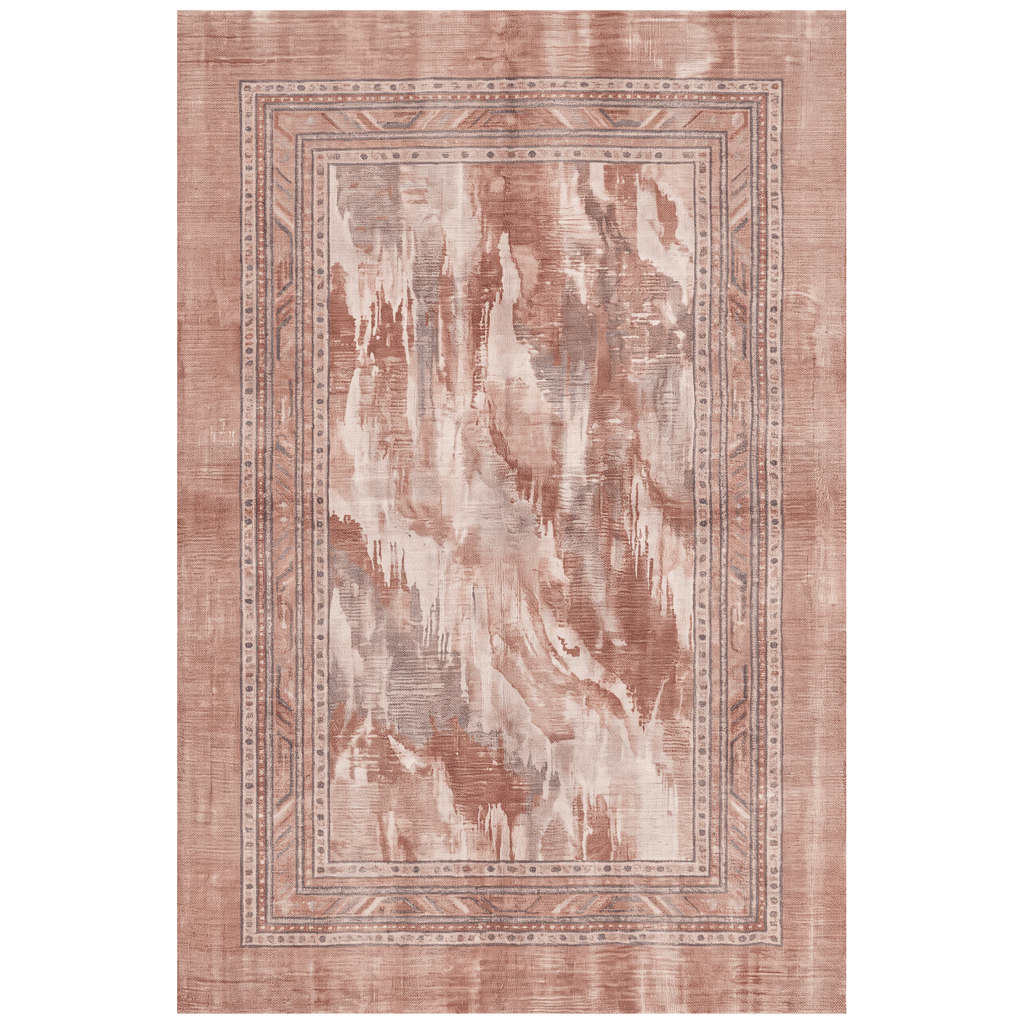 Knotgrass Modern Distressed Clay Rose Ash Solid Washable Indoor Outdoor Entryway Rug - RugzellaDigital Print RugRugzellaRugzellaBBB590-RECT-24x47-60x120cmRGZLLA178106Rectangle2' x 3'11" (60x120 cm)RECTANGLE | HERO | Knotgrass rectangle