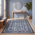 Knowe Modern Overlapping Circles Indigo Blue Grey Chalk White Washable Indoor Outdoor Entryway Rug - RugzellaDigital Print RugRugzellaRugzellaBBB460-RECT-24x47-60x120cmRGZLLA130536Rectangle2' x 3'11" (60x120 cm)RECTANGLE | Knowe rectangle entryway