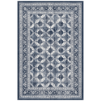 Knowe Modern Overlapping Circles Indigo Blue Grey Chalk White Washable Indoor Outdoor Entryway Rug - RugzellaDigital Print RugRugzellaRugzellaBBB460-RECT-24x47-60x120cmRGZLLA130536Rectangle2' x 3'11" (60x120 cm)RECTANGLE | HERO | Knowe rectangle