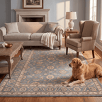 Ladysmock Traditional Overdyed Medallion Slate Bone Gold Washable Indoor Outdoor Entryway Rug - RugzellaDigital Print RugRugzellaRugzellaBBB591-RECT-24x47-60x120cmRGZLLA178441Rectangle2' x 3'11" (60x120 cm)RECTANGLE | Ladysmock rectangle livingroom