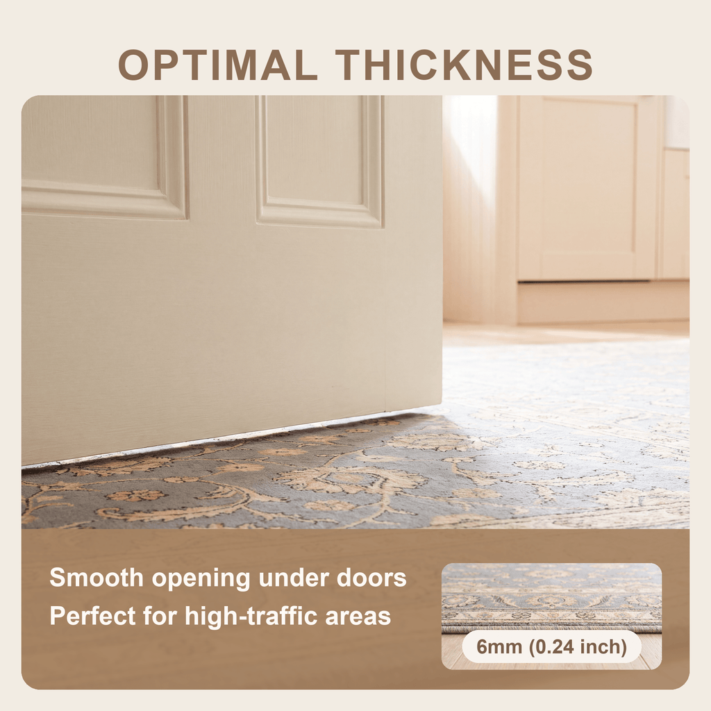 Ladysmock Traditional Overdyed Medallion Slate Bone Gold Washable Indoor Outdoor Entryway Rug - RugzellaDigital Print RugRugzellaRugzellaBBB591-RECT-24x47-60x120cmRGZLLA178441Rectangle2' x 3'11" (60x120 cm)SHARED | Ladysmock feature thickness