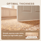 Lagoon2 Traditional Floral Border Saffron Gold Ivory Washable Indoor Outdoor Rug - RugzellaDigital Print RugRugzellaRugzellaBBB391-RECT-24x47-60x120cmRGZLLA113451Rectangle2' x 3'11" (60x120 cm)SHARED | Lagoon2 feature thickness