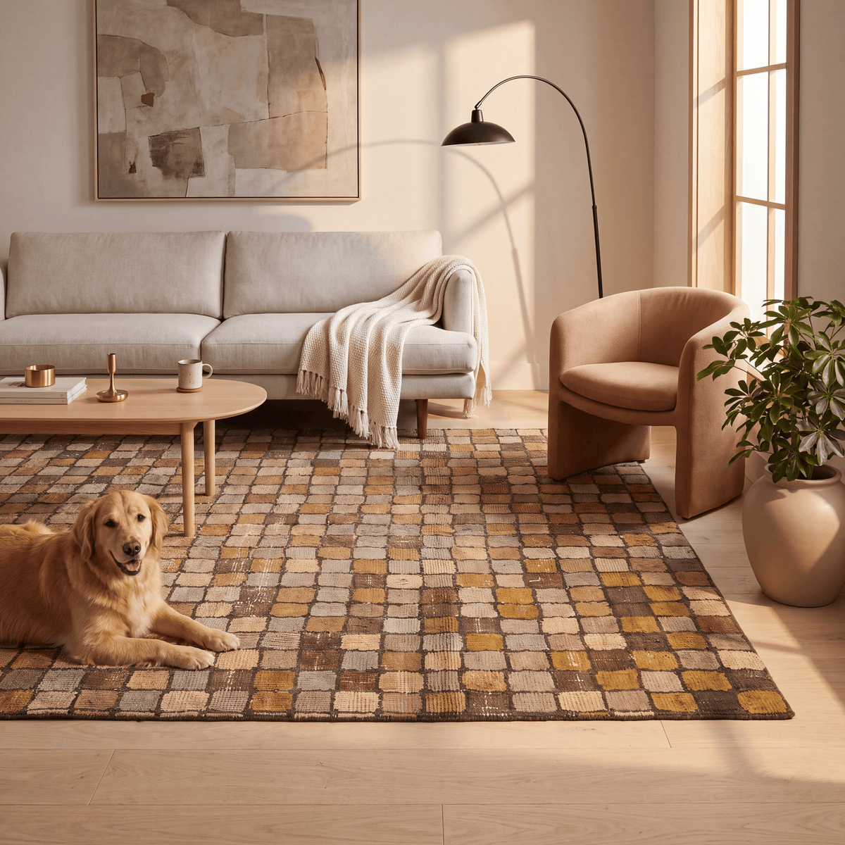 Larkspur Modern Speckled Mosaic Dot Bronze Umber Wheat Washable Indoor Outdoor Entryway Rug - RugzellaDigital Print RugRugzellaRugzellaBBB592-RECT-24x47-60x120cmRGZLLA178776Rectangle2' x 3'11" (60x120 cm)RECTANGLE | Larkspur rectangle livingroom
