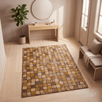 Larkspur Modern Speckled Mosaic Dot Bronze Umber Wheat Washable Indoor Outdoor Entryway Rug - RugzellaDigital Print RugRugzellaRugzellaBBB592-RECT-24x47-60x120cmRGZLLA178776Rectangle2' x 3'11" (60x120 cm)RECTANGLE | Larkspur rectangle entryway
