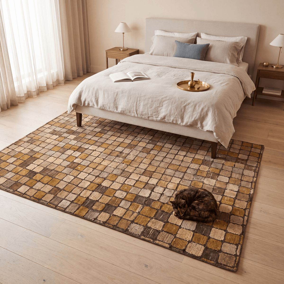 Larkspur Modern Speckled Mosaic Dot Bronze Umber Wheat Washable Indoor Outdoor Entryway Rug - RugzellaDigital Print RugRugzellaRugzellaBBB592-RECT-24x47-60x120cmRGZLLA178776Rectangle2' x 3'11" (60x120 cm)RECTANGLE | Larkspur rectangle bedroom