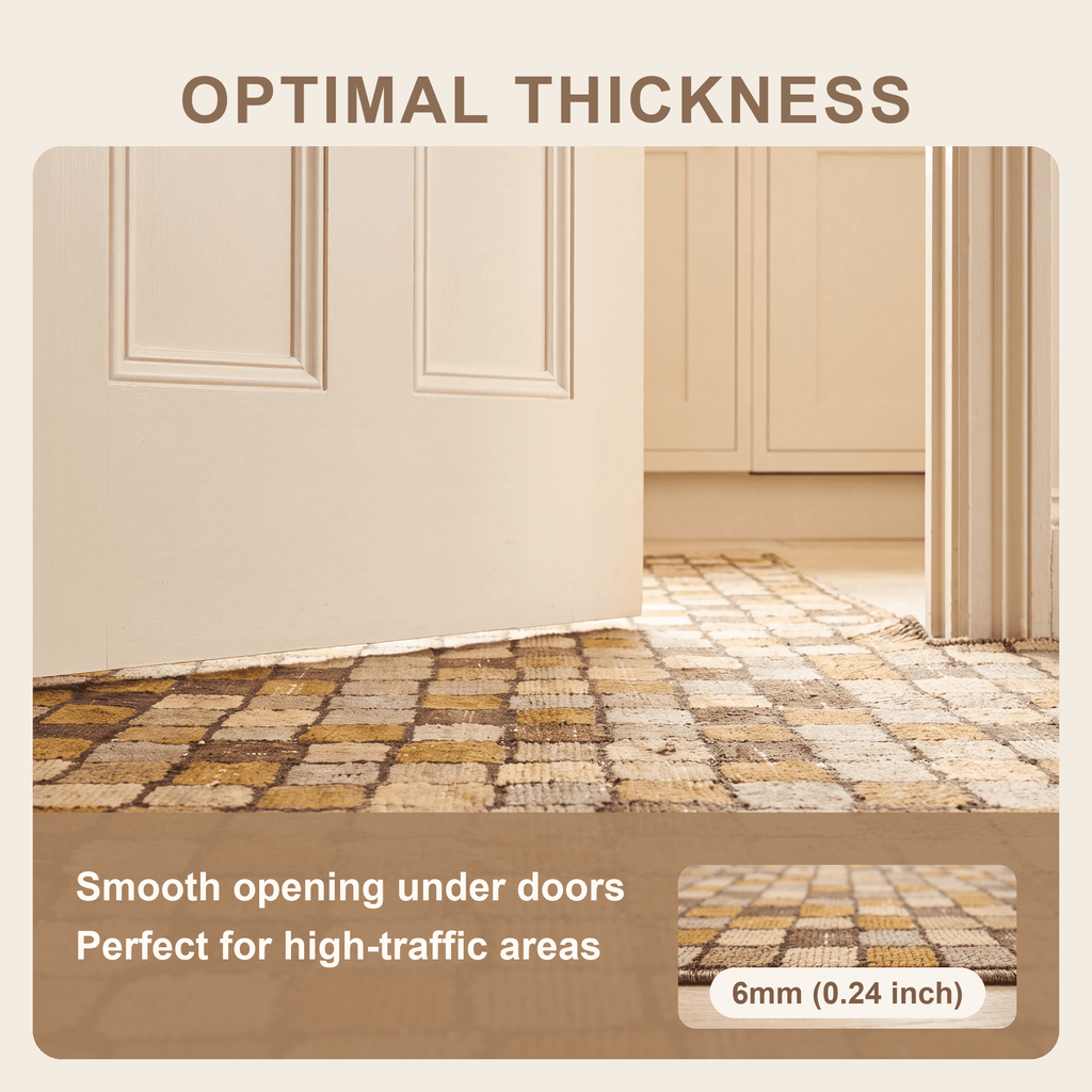 Larkspur Modern Speckled Mosaic Dot Bronze Umber Wheat Washable Indoor Outdoor Entryway Rug - RugzellaDigital Print RugRugzellaRugzellaBBB592-RECT-24x47-60x120cmRGZLLA178776Rectangle2' x 3'11" (60x120 cm)SHARED | Larkspur feature thickness