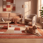 Ledge2 Modern Speckled Mosaic Dot Rust Ember Sand Washable Indoor Outdoor Entryway Rug - RugzellaDigital Print RugRugzellaRugzellaBBB427-RECT-24x47-60x120cmRGZLLA123836Rectangle2' x 3'11" (60x120 cm)RECTANGLE | Ledge2 rectangle livingroom