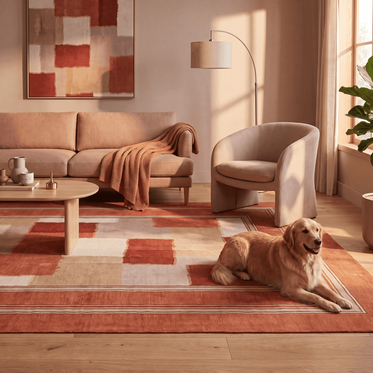 Ledge2 Modern Speckled Mosaic Dot Rust Ember Sand Washable Indoor Outdoor Entryway Rug - RugzellaDigital Print RugRugzellaRugzellaBBB427-RECT-24x47-60x120cmRGZLLA123836Rectangle2' x 3'11" (60x120 cm)RECTANGLE | Ledge2 rectangle livingroom