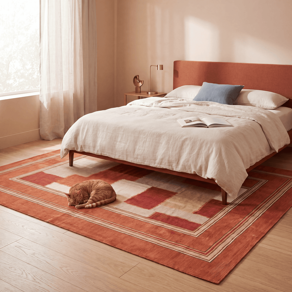 Ledge2 Modern Speckled Mosaic Dot Rust Ember Sand Washable Indoor Outdoor Entryway Rug - RugzellaDigital Print RugRugzellaRugzellaBBB427-RECT-24x47-60x120cmRGZLLA123836Rectangle2' x 3'11" (60x120 cm)RECTANGLE | Ledge2 rectangle bedroom