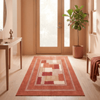 Ledge2 Modern Speckled Mosaic Dot Rust Ember Sand Washable Indoor Outdoor Entryway Rug - RugzellaDigital Print RugRugzellaRugzellaBBB427-RECT-24x47-60x120cmRGZLLA123836Rectangle2' x 3'11" (60x120 cm)RUNNER | Ledge2 runner entryway