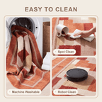 Ledge2 Modern Speckled Mosaic Dot Rust Ember Sand Washable Indoor Outdoor Entryway Rug - RugzellaDigital Print RugRugzellaRugzellaBBB427-RECT-24x47-60x120cmRGZLLA123836Rectangle2' x 3'11" (60x120 cm)SHARED | Ledge2 feature clean