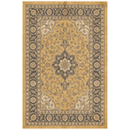 Liverwort Traditional Oriental Style Medallion Mustard Charcoal Ivory Washable Indoor Outdoor Entryway Rug - RugzellaDigital Print RugRugzellaRugzellaBBB593-RECT-24x47-60x120cmRGZLLA179111Rectangle2' x 3'11" (60x120 cm)RECTANGLE | HERO | Liverwort rectangle