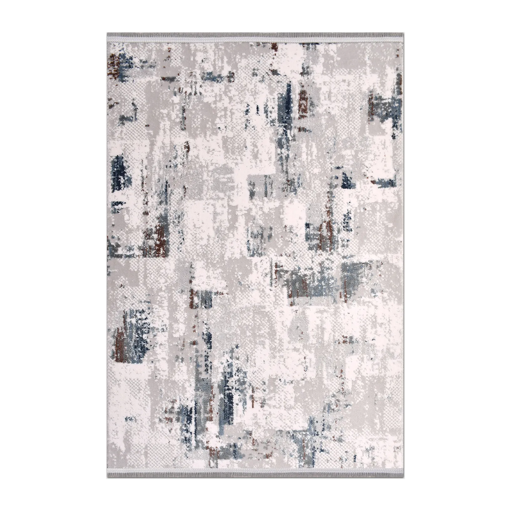 RECTANGLE | HERO | Bluff Cream Grey Abstract Modern Machine Woven Living Room B