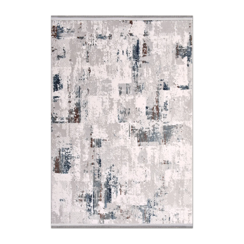 RECTANGLE | HERO | Bluff Cream Grey Abstract Modern Machine Woven Living Room B