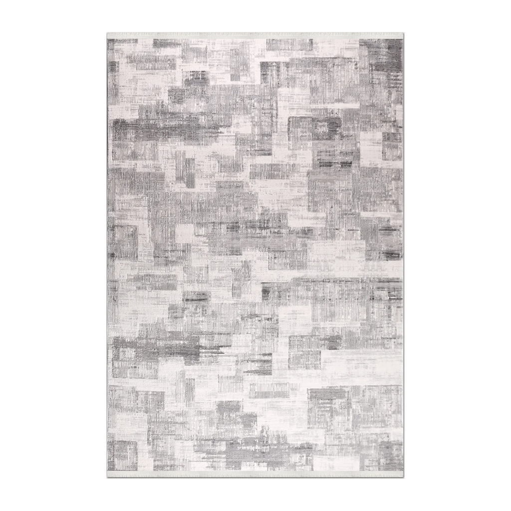 RECTANGLE | HERO | Conservatory Grey Ivory Abstract Modern Machine Woven Living