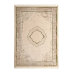 RECTANGLE | HERO | Zenith Cream Grey Traditional Damask Machine Woven Living Ro