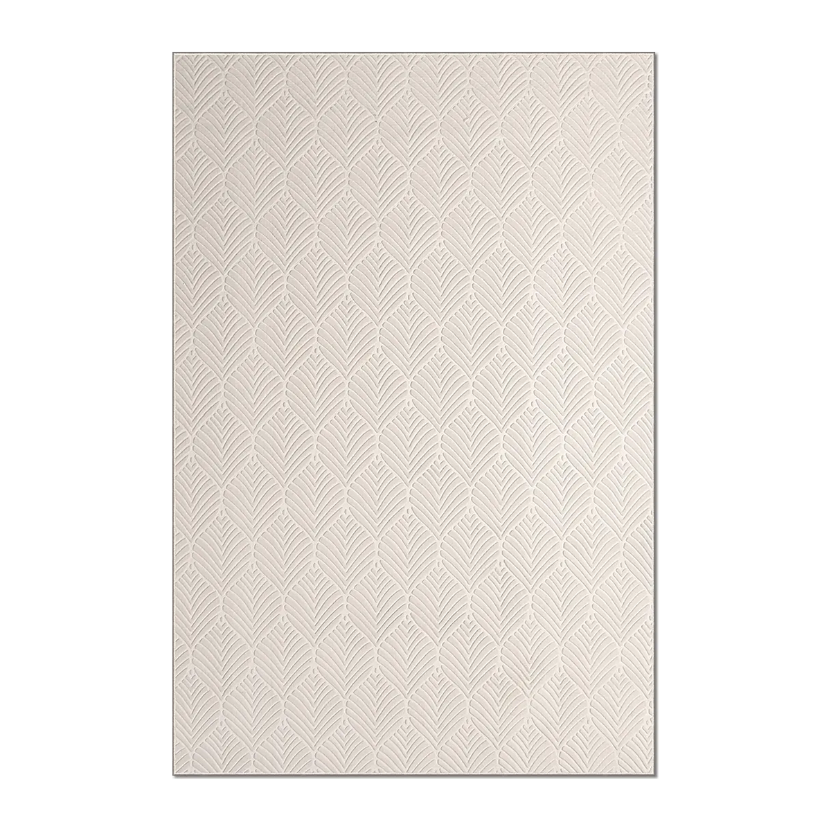 RECTANGLE | HERO | Beryl Cream Scandinavian Geometric Textured Machine Woven Li