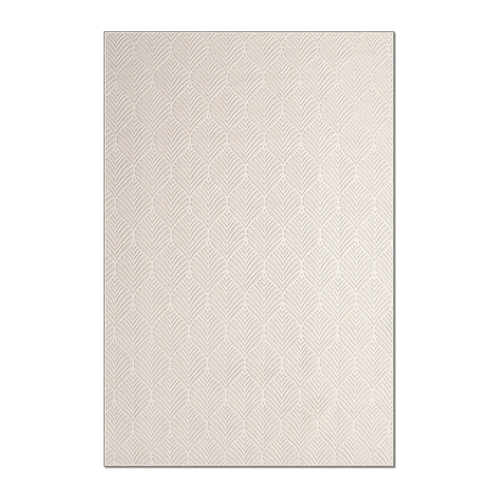 RECTANGLE | HERO | Beryl Cream Scandinavian Geometric Textured Machine Woven Li