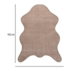 RECTANGLE | HERO | Spire Beige Solid Shaggy Faux Sheepskin Scandinavian Machine
