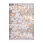 RECTANGLE | HERO | Knoll Grey Orange Abstract Modern Machine Woven Living Room 