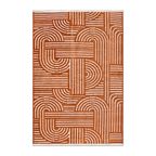 RECTANGLE | HERO | Cowslip Terracotta Cream Geometric Mid-Century Modern Machin