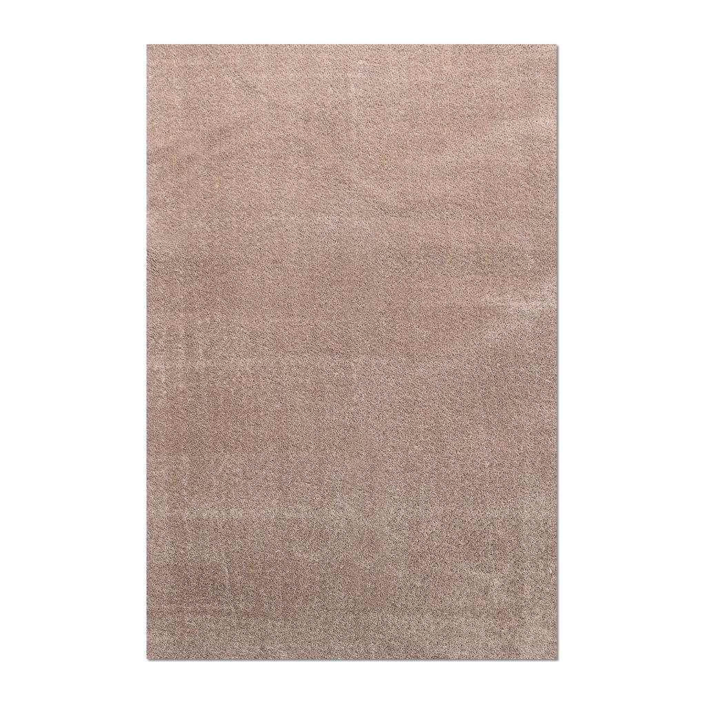 RECTANGLE | HERO | Forecourt Taupe Beige Solid Shag Scandinavian Machine Woven 