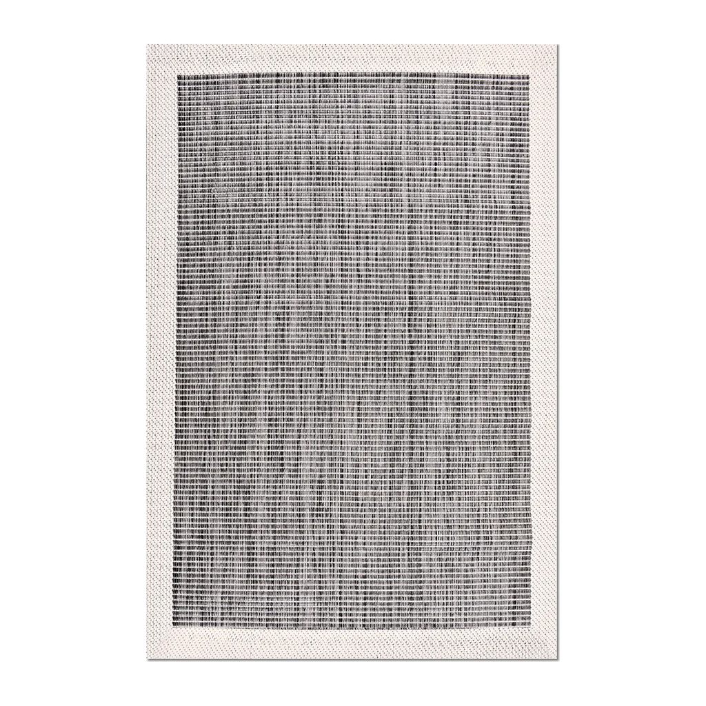 RECTANGLE | HERO | Tansy Grey Cream Striped Scandinavian Machine Woven Living R
