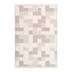 RECTANGLE | HERO | Nimbus Cream Taupe Geometric Modern Machine Woven Living Roo