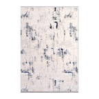 RECTANGLE | HERO | Almond Cream Navy Abstract Modern Machine Woven Living Room 