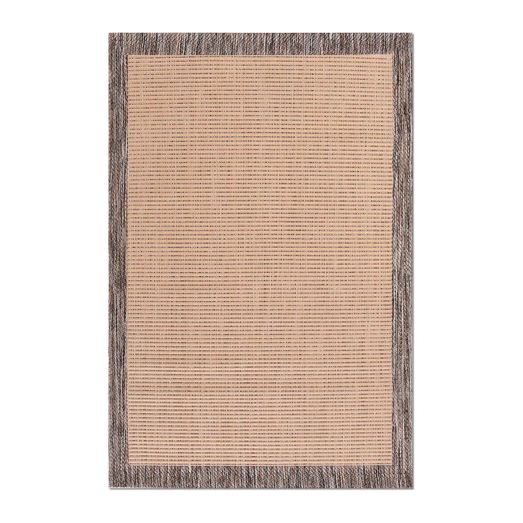 RECTANGLE | HERO | Speedwell Beige Brown Striped Modern Machine Woven Living Ro