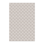 RECTANGLE | HERO | Pumice Cream Beige Checkered Modern Machine Woven Living Roo