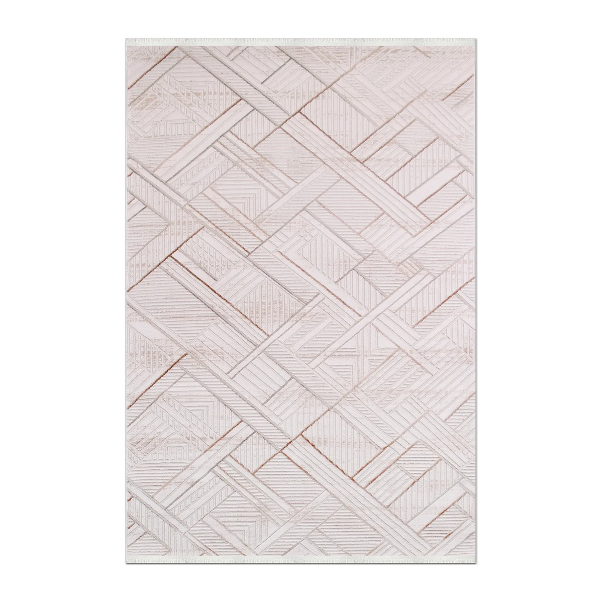 RECTANGLE | HERO | Waterlight Cream Geometric Diamond Modern Machine Woven Livi