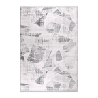 RECTANGLE | HERO | Magnetite Light Grey Abstract Modern Machine Woven Living Ro