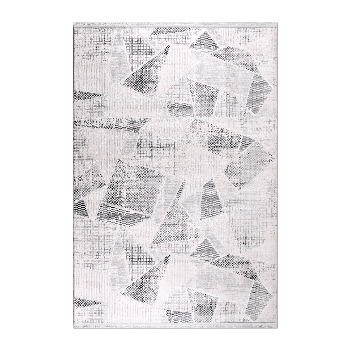 RECTANGLE | HERO | Magnetite Light Grey Abstract Modern Machine Woven Living Ro