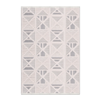 RECTANGLE | HERO | Keepstone Ivory Grey Geometric Diamond Machine Woven Living 