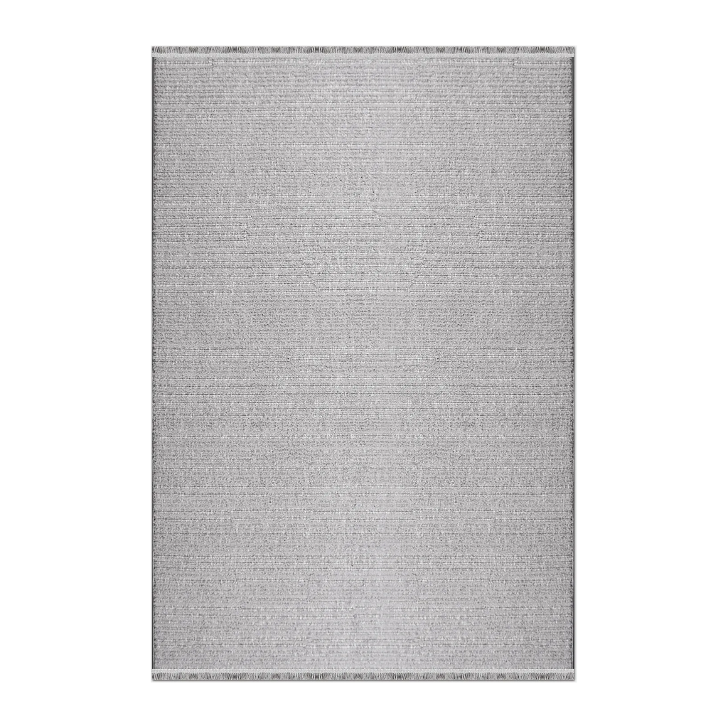 RECTANGLE | HERO | Rainfall Light Grey Ivory Solid Modern Machine Woven Living 