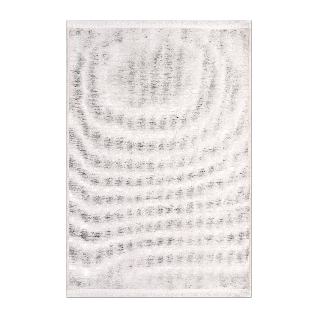 RECTANGLE | HERO | Mistletoe Ivory Solid Modern Machine Woven Living Room Bedro