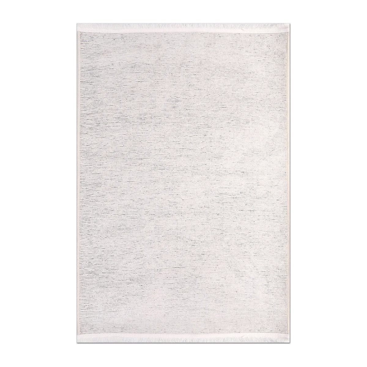 RECTANGLE | HERO | Mistletoe Ivory Solid Modern Machine Woven Living Room Bedro