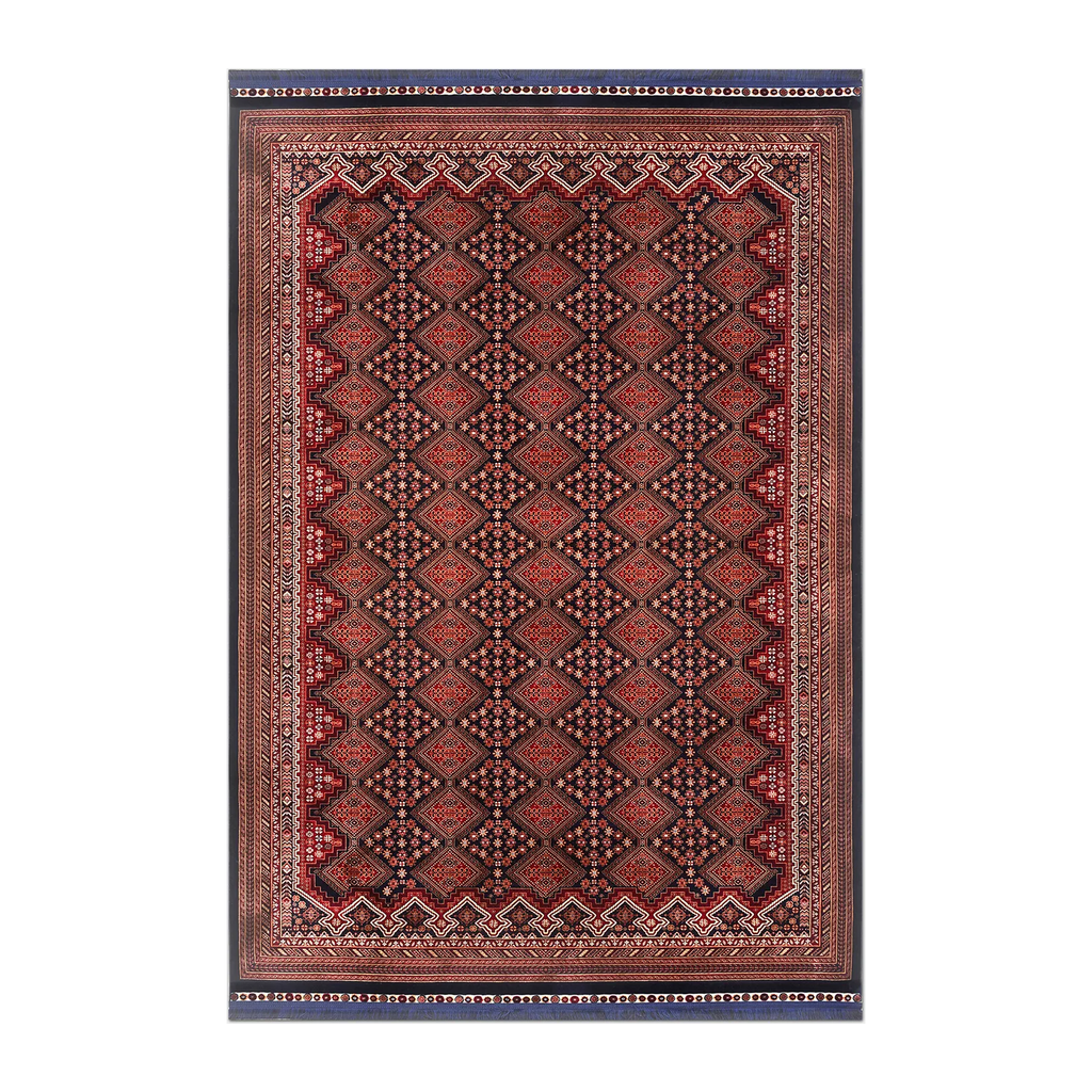 RECTANGLE | HERO | Siderite Persian Style Traditional Red Navy Cream Machine Wo