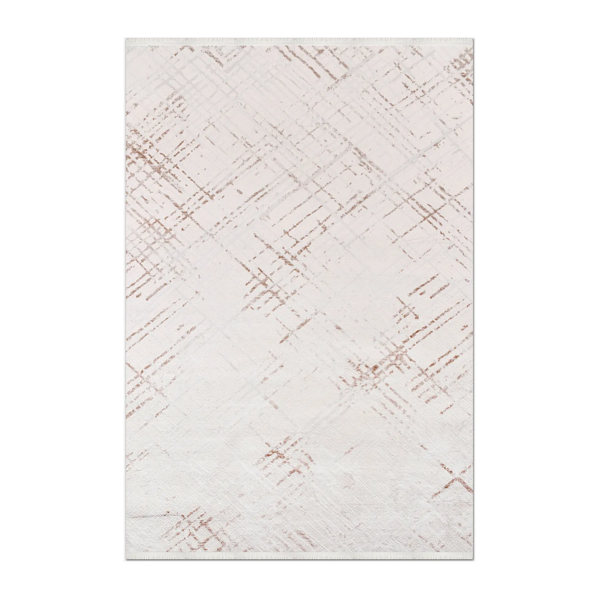 RECTANGLE | HERO | Ortahisar Cream Copper Abstract Modern Machine Woven Living 