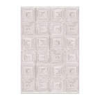 RECTANGLE | HERO | Zircon Cream Mid-Century Modern Geometric Machine Woven Livi