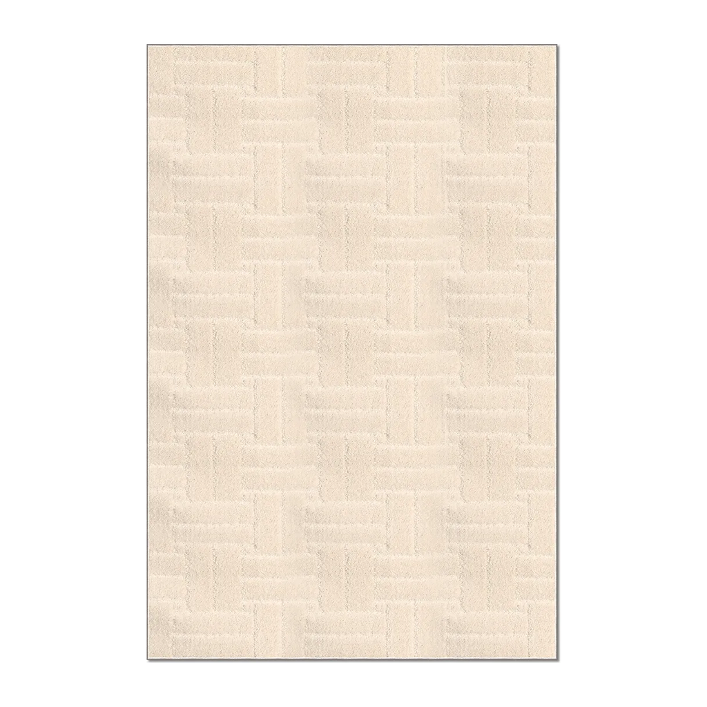 RECTANGLE | HERO | Sirocco Cream Geometric Modern Machine Woven Textured Living