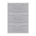 RECTANGLE | HERO | Oakford Grey Silver Striped Modern Machine Woven Living Room