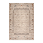 RECTANGLE | HERO | Teasel Beige Cream Abstract Tribal Bordered Machine Woven Li