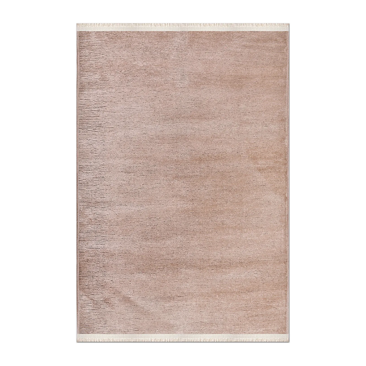 RECTANGLE | HERO | Mallow Blush Pink Solid Modern Machine Woven Fringe Living R
