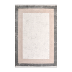 RECTANGLE | HERO | Demre Cream Grey Abstract Modern Machine Woven Living Room B