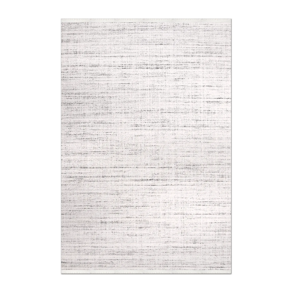 RECTANGLE | HERO | Saffron Ivory Grey Striped Modern Machine Woven Living Room 