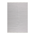 RECTANGLE | HERO | Transept Ivory Solid Modern Machine Woven Fringe Living Room