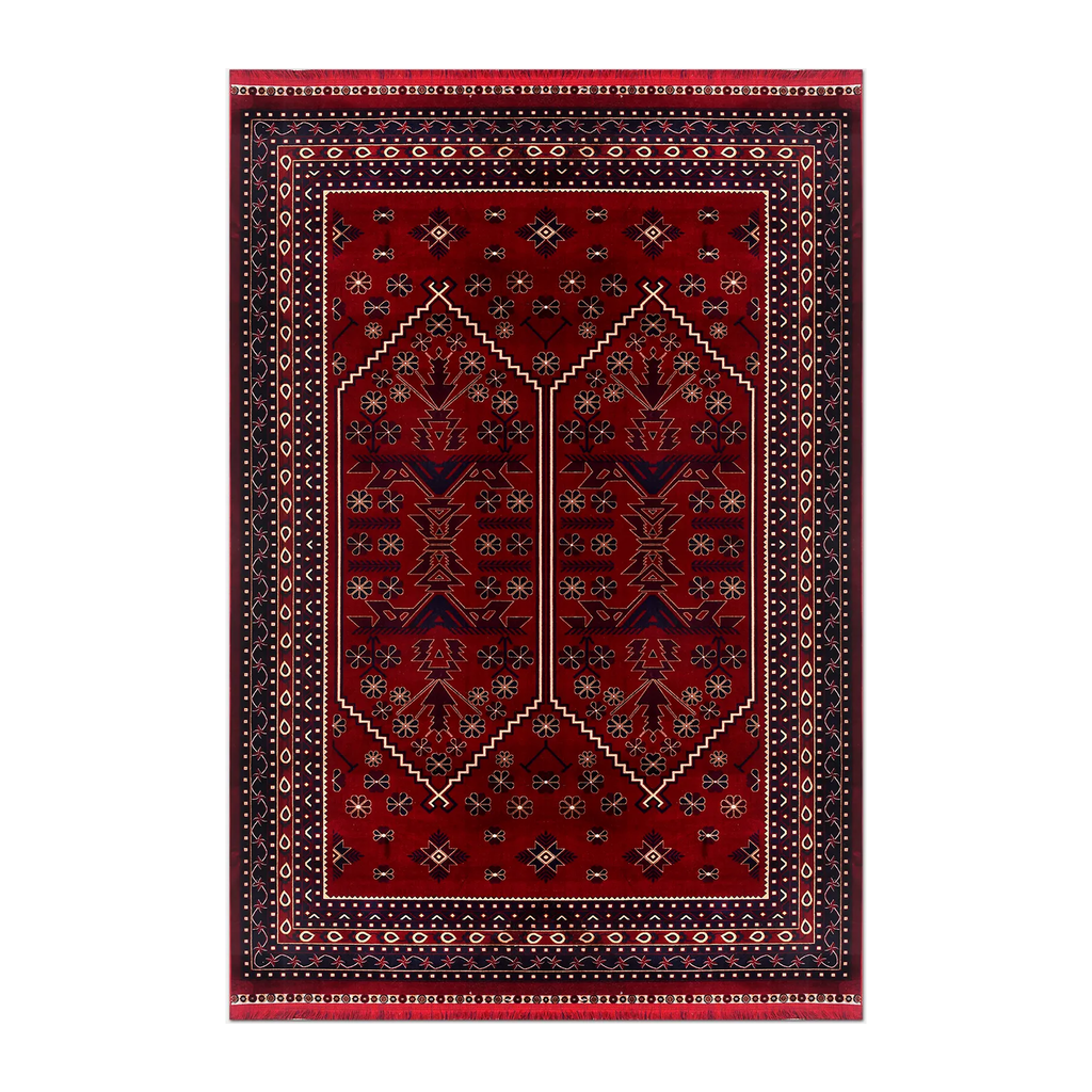RECTANGLE | HERO | Sunstone Persian Style Traditional Medallion Red Navy Cream 
